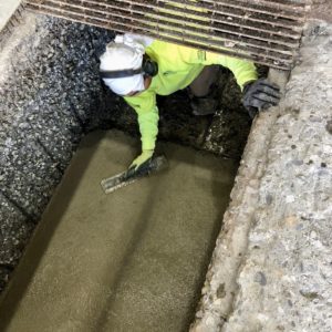 Rebuilding a trench drain